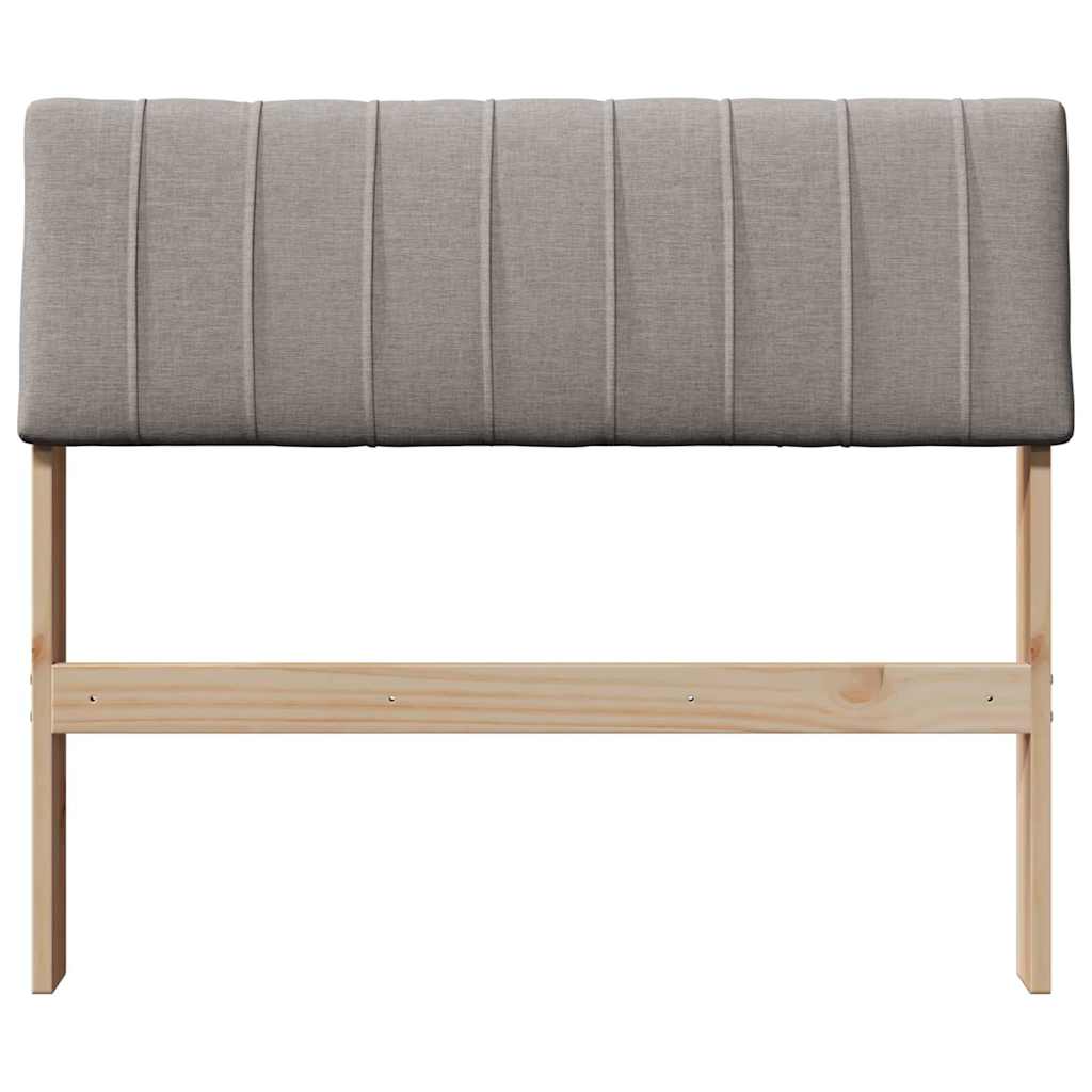 Polstret sengegavl Gråbrun 75 cm Massiv fyrretræ