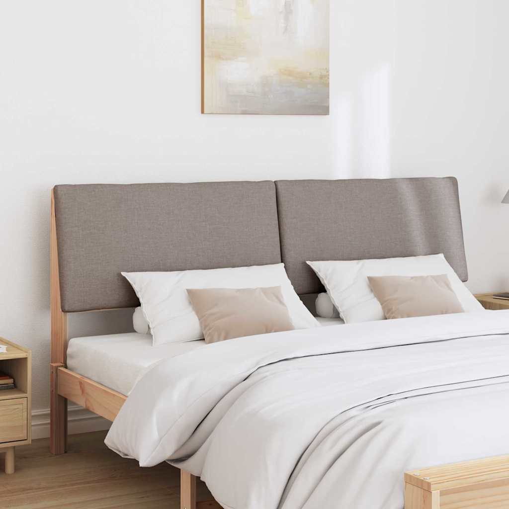 Polstret sengegavl Gråbrun 180 cm Massiv fyrretræ