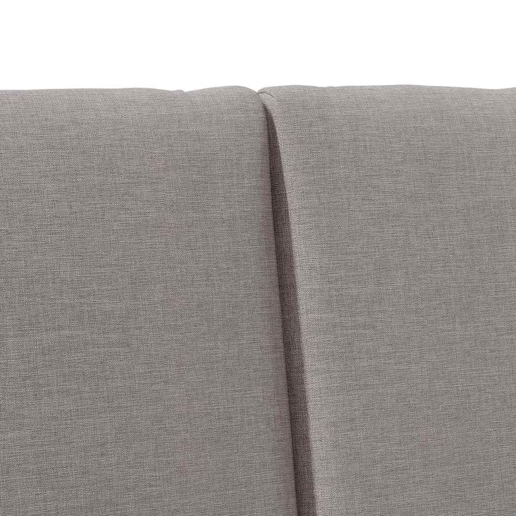 Polstret sengegavl Gråbrun 120 cm Massiv fyrretræ