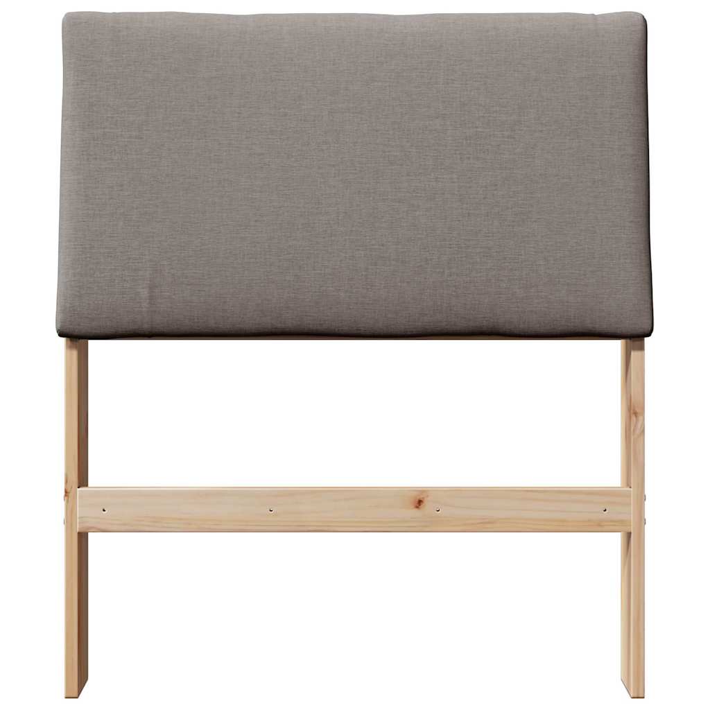 Polstret sengegavl Gråbrun 80 cm Massiv fyrretræ