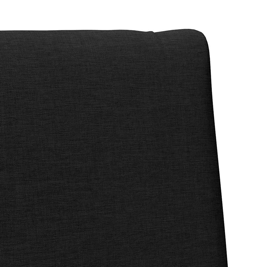 Polstret sengegavl Sort 75 cm Massiv fyrretræ