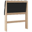 Polstret sengegavl Sort 75 cm Massiv fyrretræ