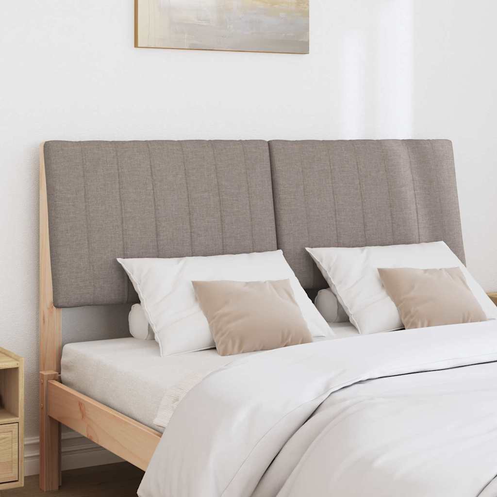 Polstret sengegavl Gråbrun 135 cm Massiv fyrretræ