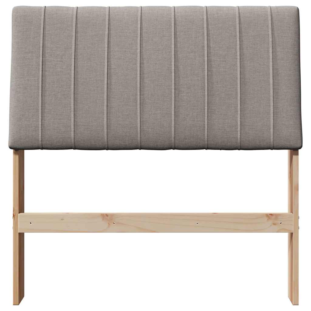 Polstret sengegavl Gråbrun 90 cm Massiv fyrretræ