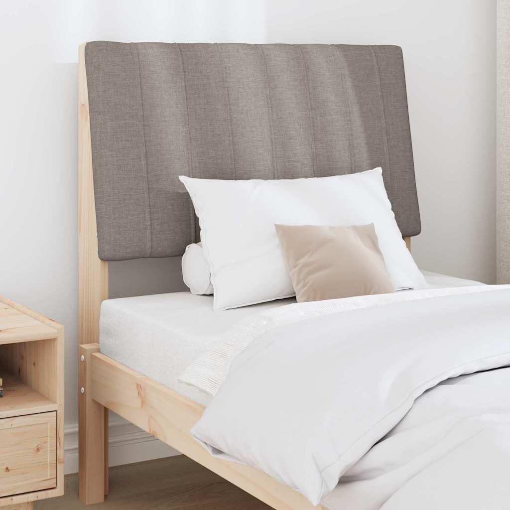 Polstret sengegavl Gråbrun 80 cm Massiv fyrretræ
