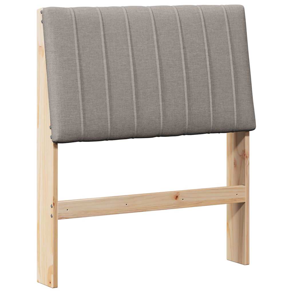 Polstret sengegavl Gråbrun 80 cm Massiv fyrretræ