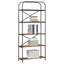 Bogreol 5 niveauer 80 x 30 x 183 cm Konstrueret træ Gammelt træ