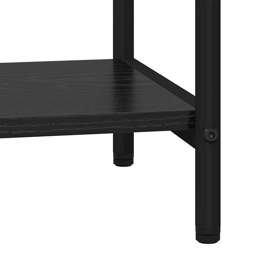 Bogreol 4 niveauer 80 x 30 x 146 cm Konstrueret træ Sort eg