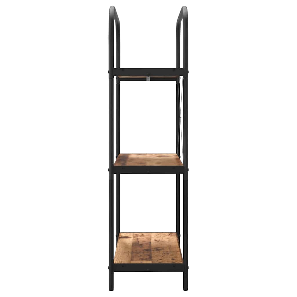 Bogreol 3 niveauer 80 x 30 x 109 cm Konstrueret træ Gammelt træ