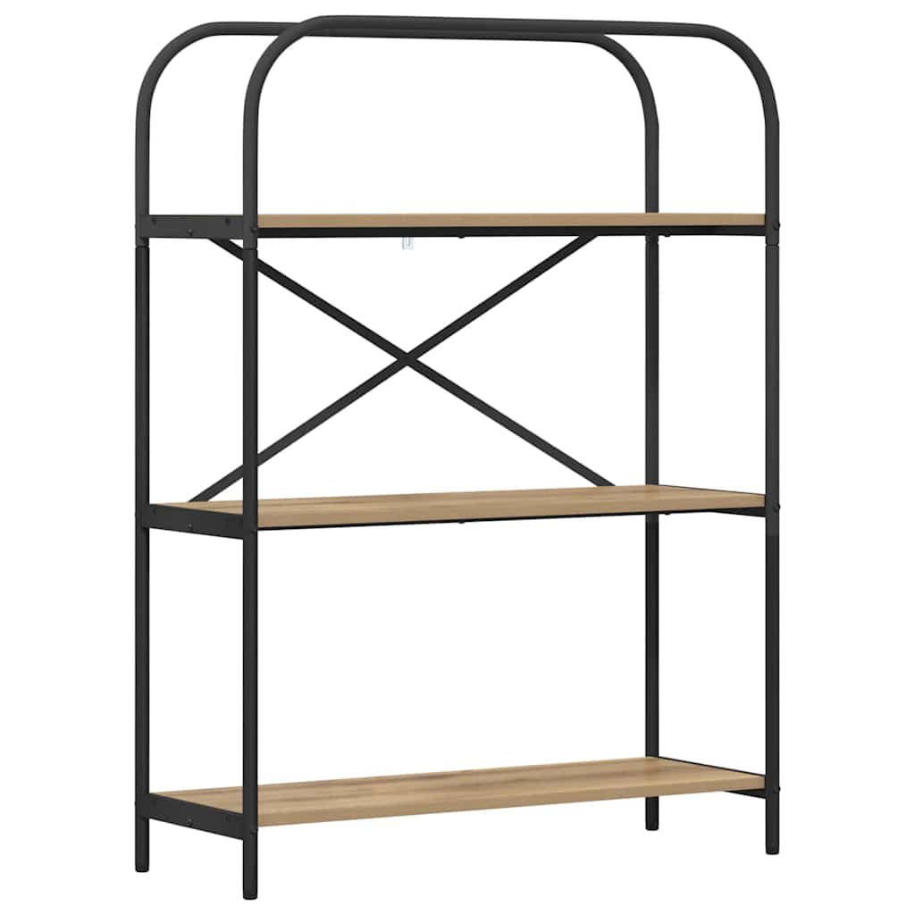 Bogreol 3 niveauer 80 x 30 x 109 cm Konstrueret træ