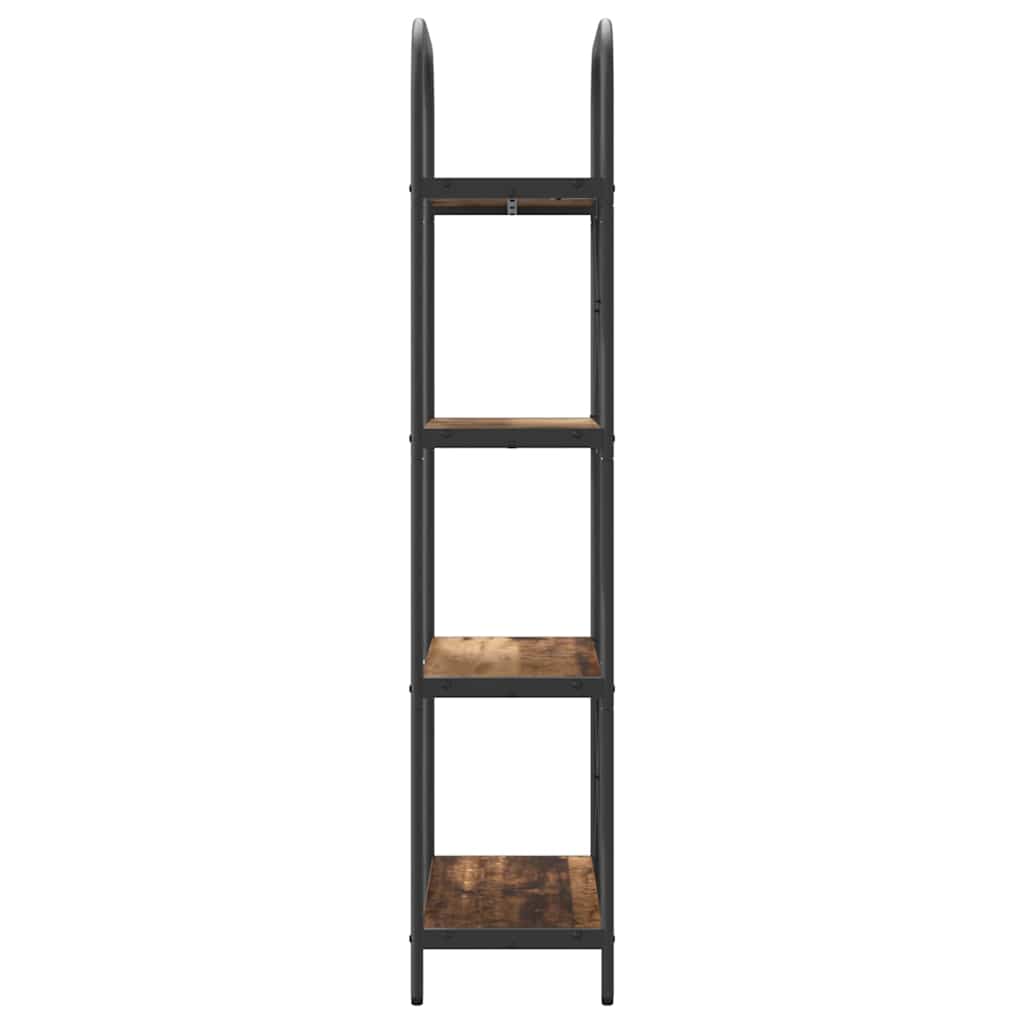 Bogreol 4 niveauer 60 x 30 x 146 cm Konstrueret træ Gammelt træ