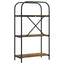 Bogreol 3 niveauer 60 x 30 x 109 cm Konstrueret træ Røget eg