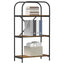 Bogreol 3 niveauer 60 x 30 x 109 cm Konstrueret træ Røget eg