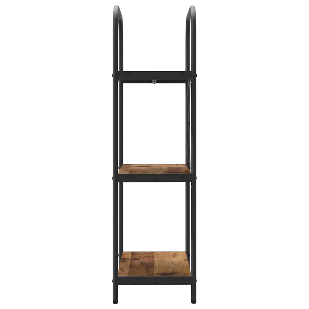 Bogreol 3 niveauer 60 x 30 x 109 cm Konstrueret træ Gammelt træ