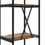 Bogreol 5 niveauer 40 x 30 x 183 cm Konstrueret træ Gammelt træ
