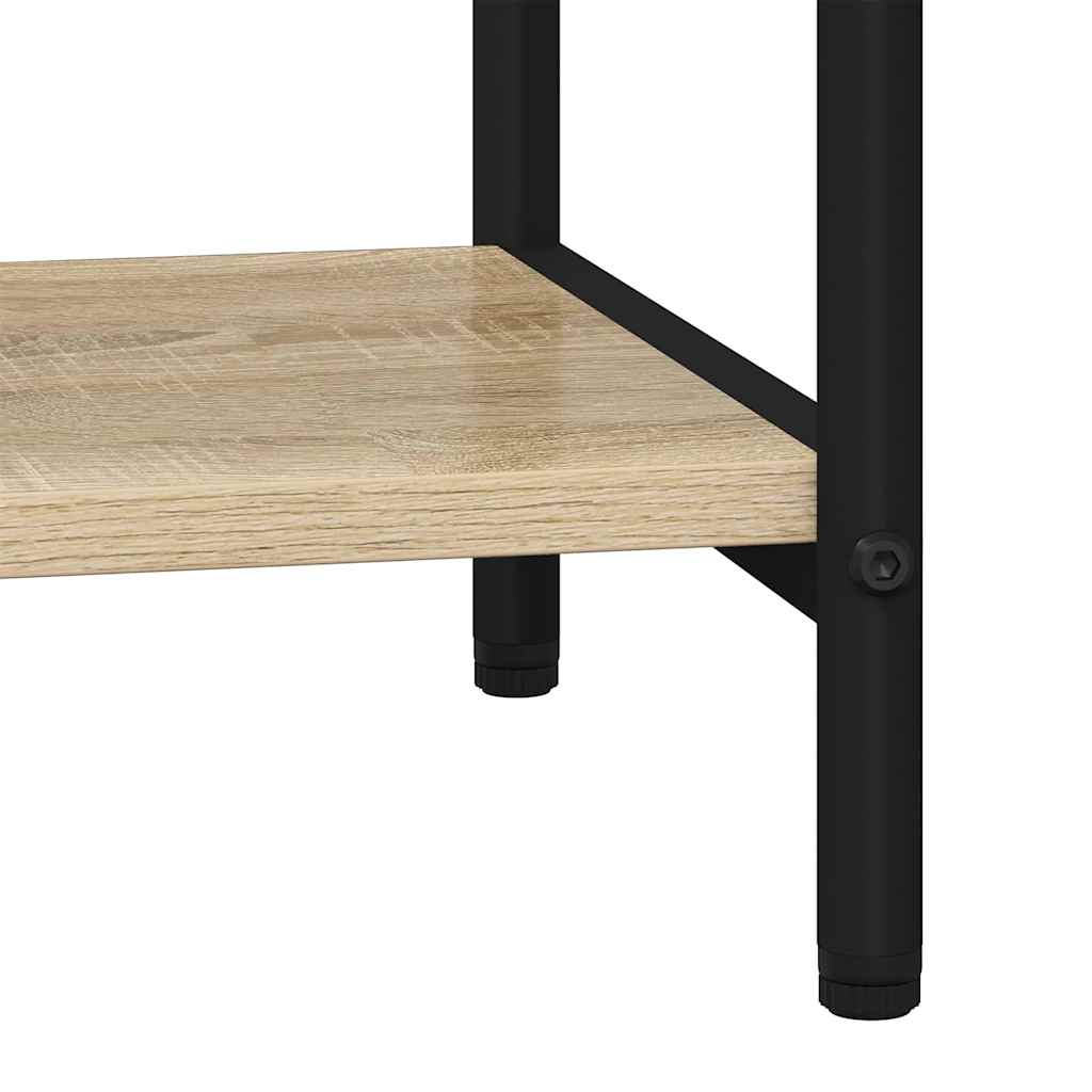 Bogreol 4 niveauer 80 x 30 x 146 cm Konstrueret træ Sonoma eg