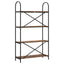 Bogreol 4 niveauer 80 x 30 x 146 cm Konstrueret træ Gammelt træ