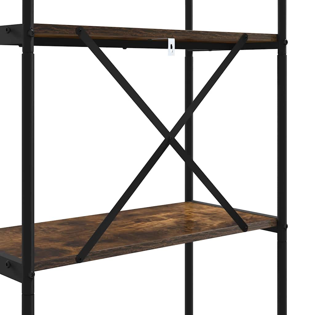 Bogreol 3 niveauer 80 x 30 x 109 cm Konstrueret træ Røget eg