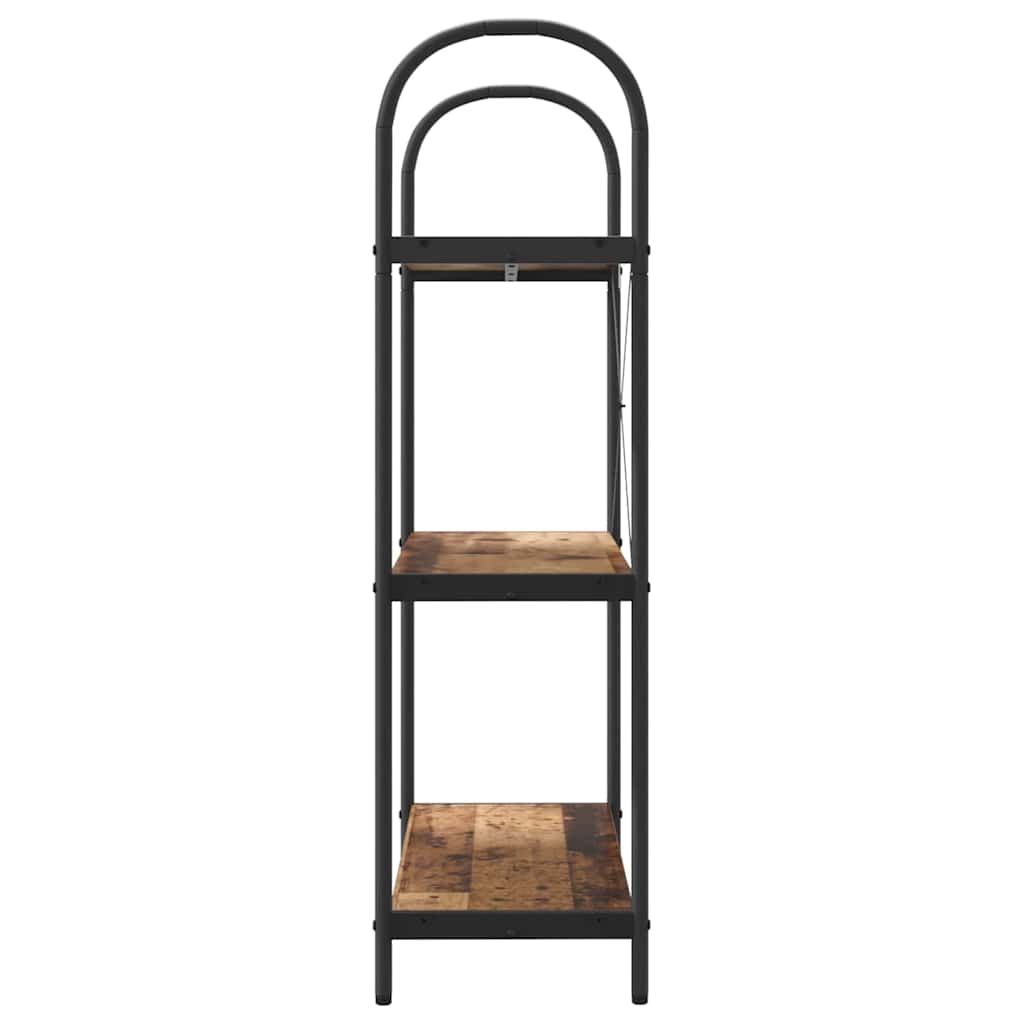 Bogreol 3 niveauer 80 x 30 x 109 cm Konstrueret træ Gammelt træ