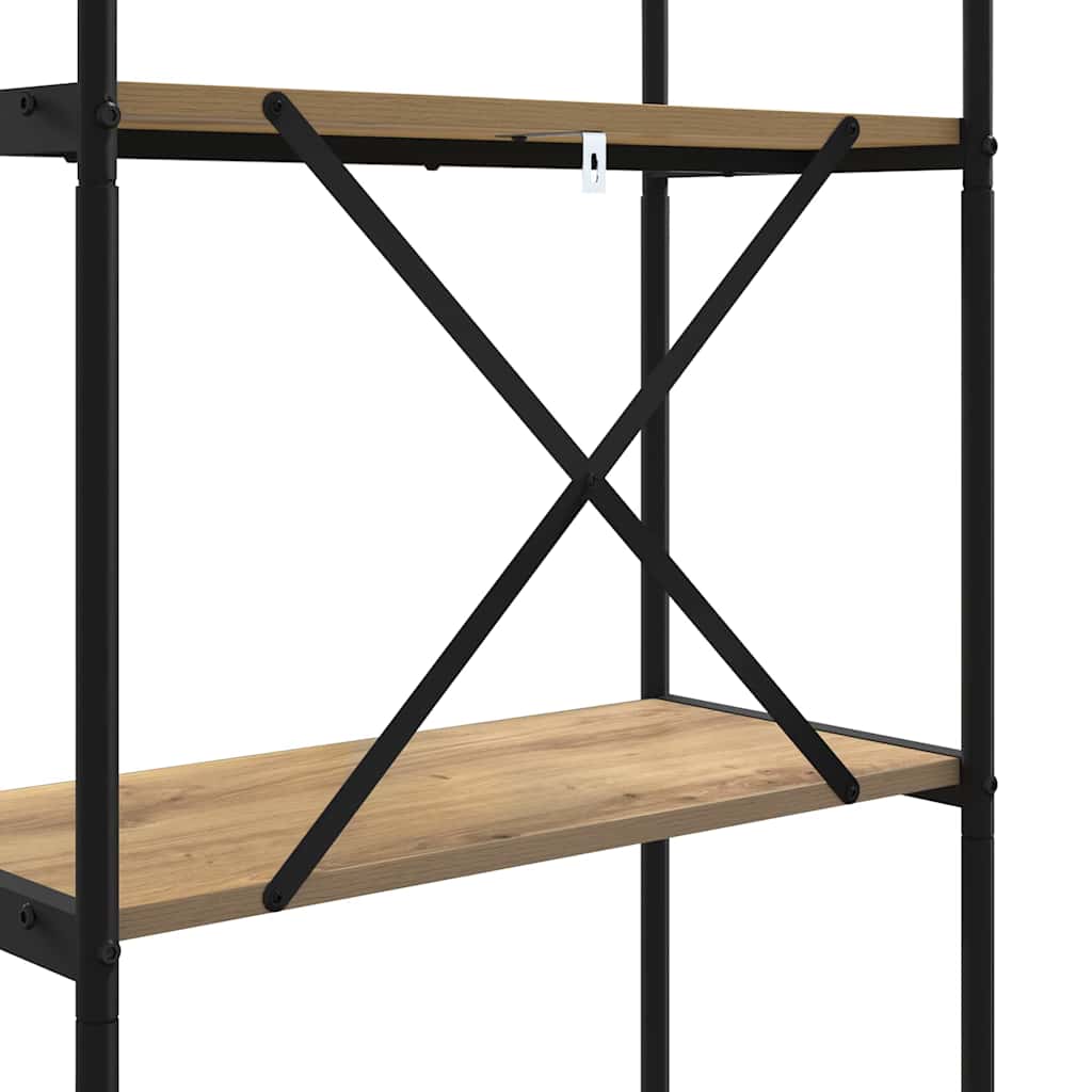 Bogreol 3 niveauer 80 x 30 x 109 cm Konstrueret træ