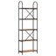 Bogreol 5 niveauer 60 x 30 x 183 cm Konstrueret træ Gammelt træ