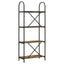 Bogreol 4 niveauer 60 x 30 x 146 cm Konstrueret træ Røget eg