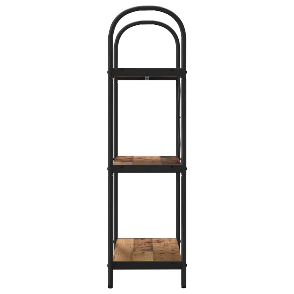 Bogreol 3 niveauer 60 x 30 x 109 cm Konstrueret træ Gammelt træ