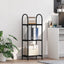 Bogreol 3 niveauer 40 x 30 x 109 cm Konstrueret træ Sort eg