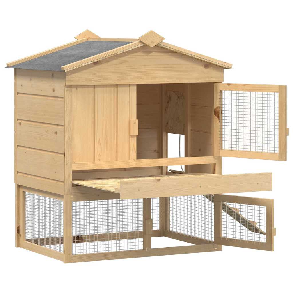 Kyllingehus Brun 75 x 60 x 89 cm Massivt fyrretræ