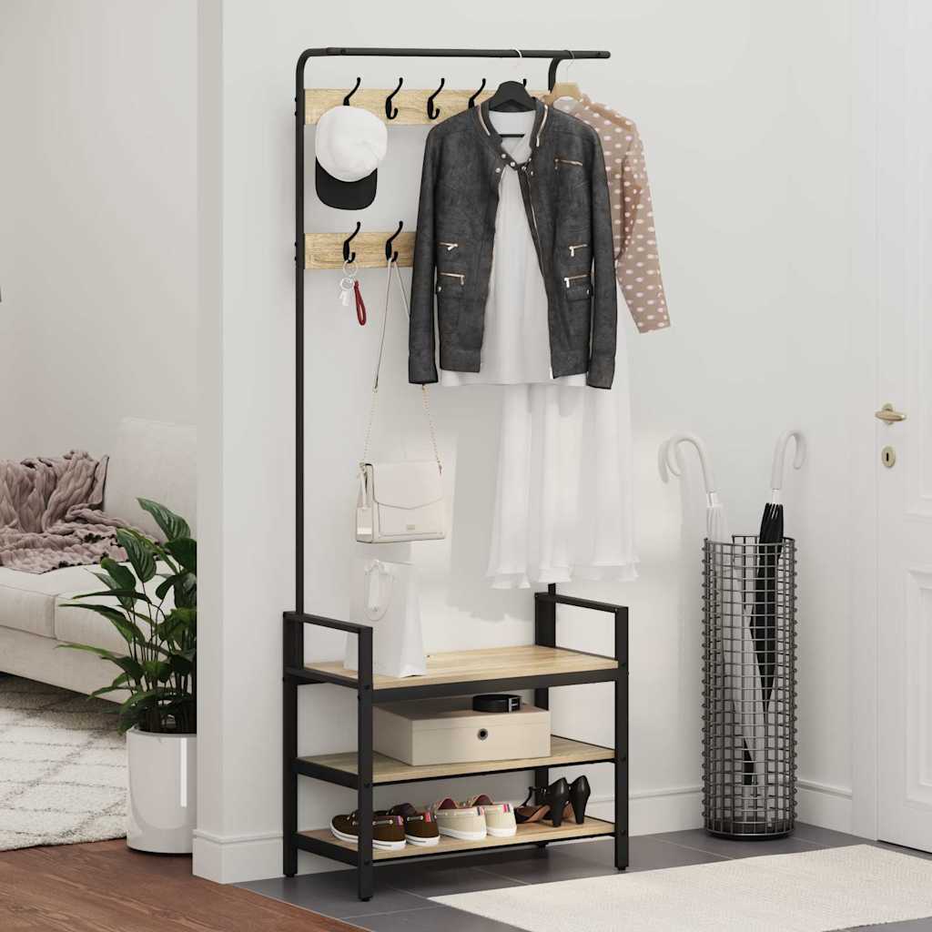 Jakkeholder Sonoma-eg 75 x 34 x 184 cm Konstrueret træ