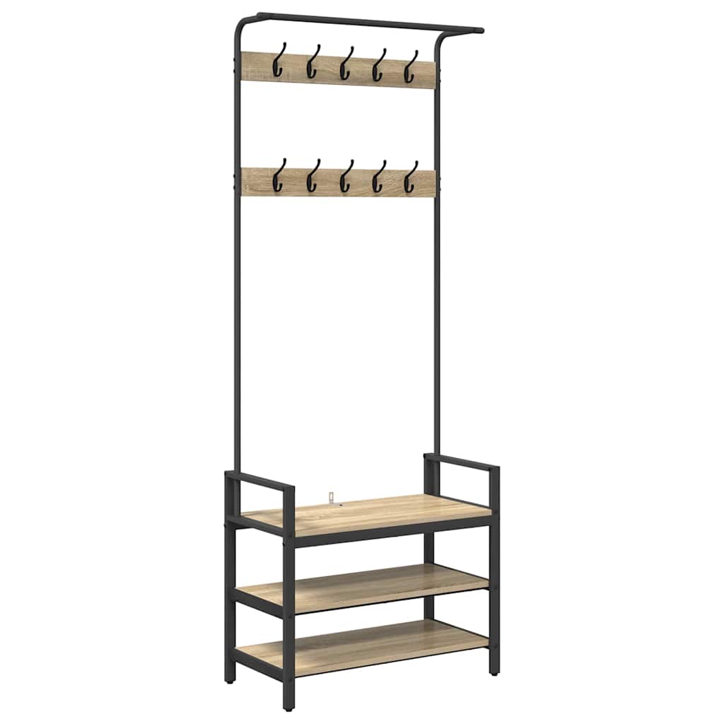 Jakkeholder Sonoma-eg 75 x 34 x 184 cm Konstrueret træ