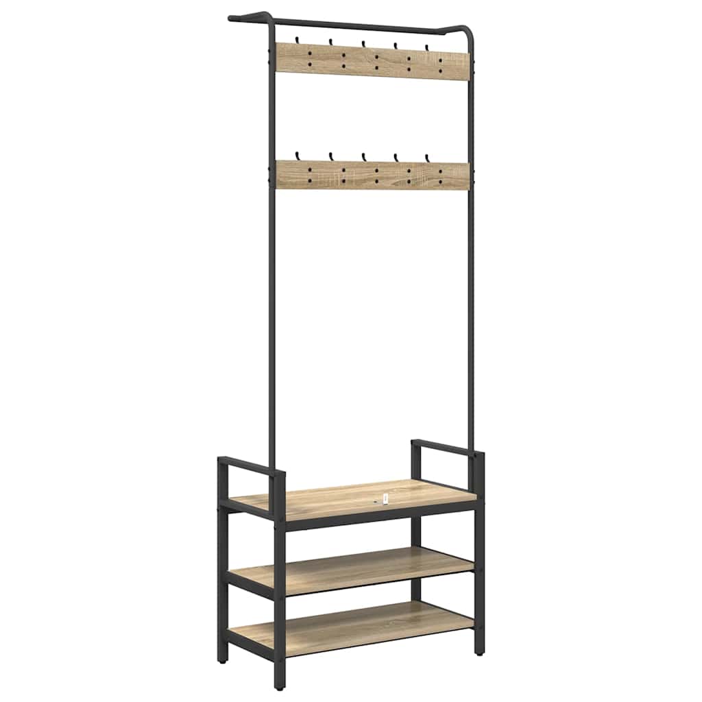 Jakkeholder Sonoma-eg 75 x 34 x 184 cm Konstrueret træ