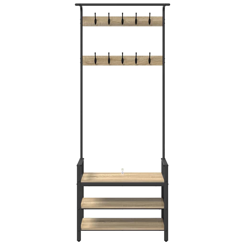 Jakkeholder Sonoma-eg 75 x 34 x 184 cm Konstrueret træ