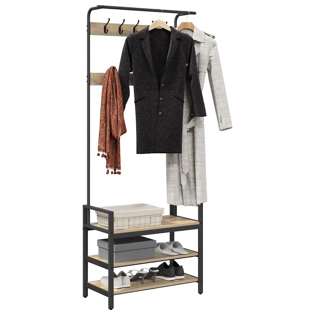 Jakkeholder Sonoma-eg 75 x 34 x 184 cm Konstrueret træ