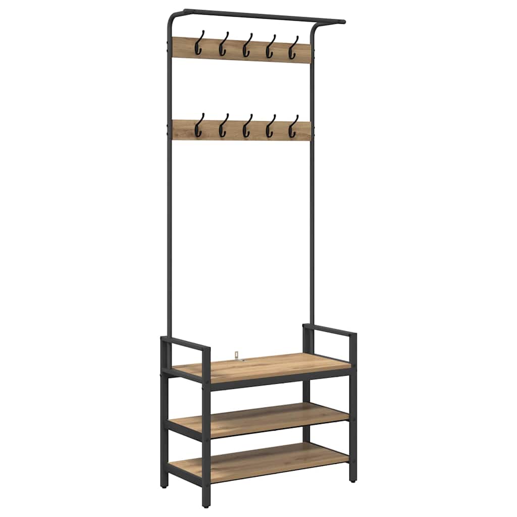 Jakkeholder Artisan-eg 75 x 34 x 184 cm Konstrueret træ