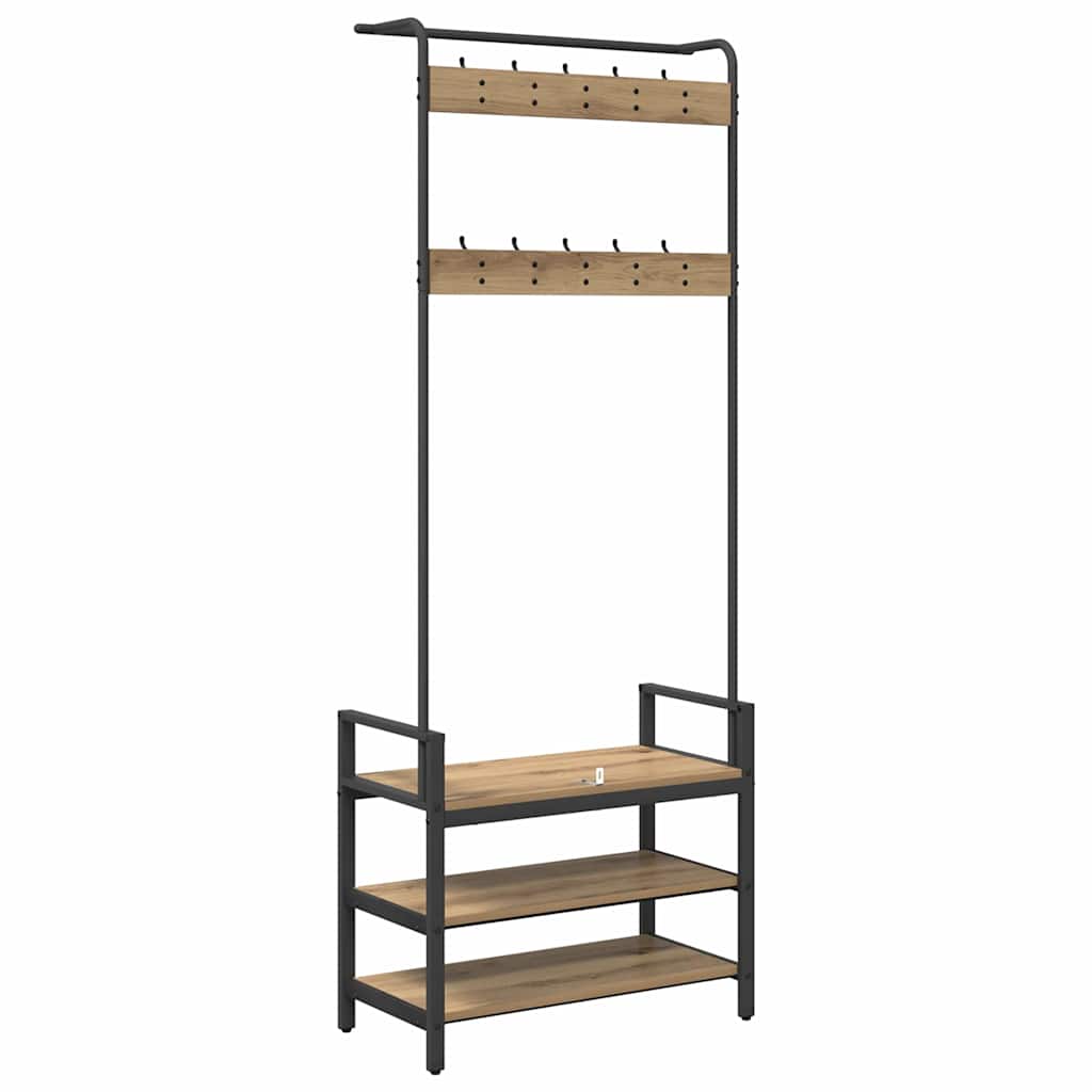 Jakkeholder Artisan-eg 75 x 34 x 184 cm Konstrueret træ