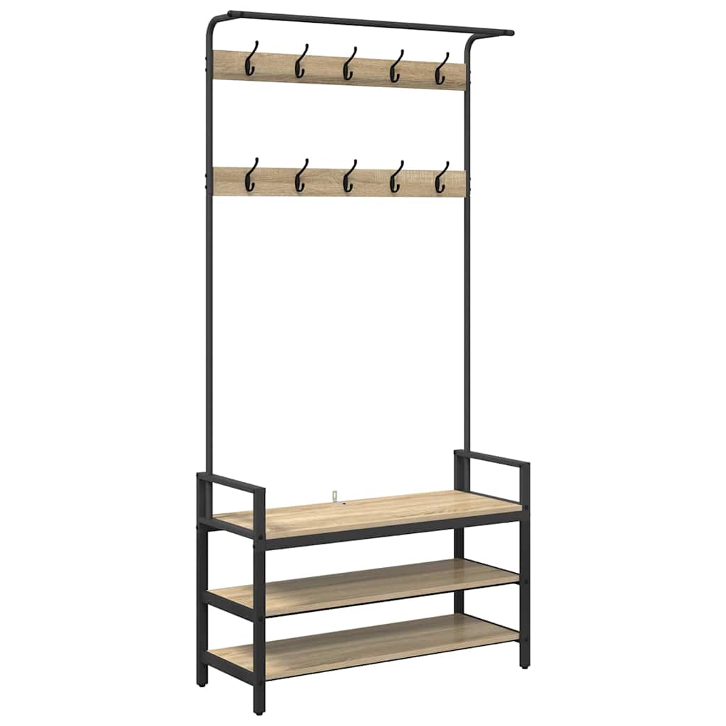 Jakkeholder Sonoma-eg 95 x 34 x 184 cm Konstrueret træ