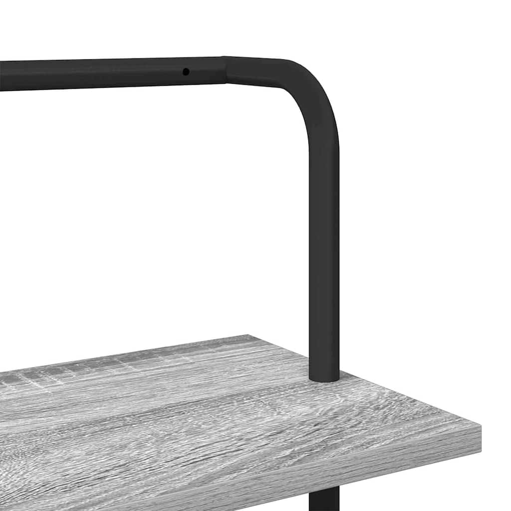 Bogreol 5 niveauer 60 x 24 x 168 cm Konstrueret træ Grå Sonoma