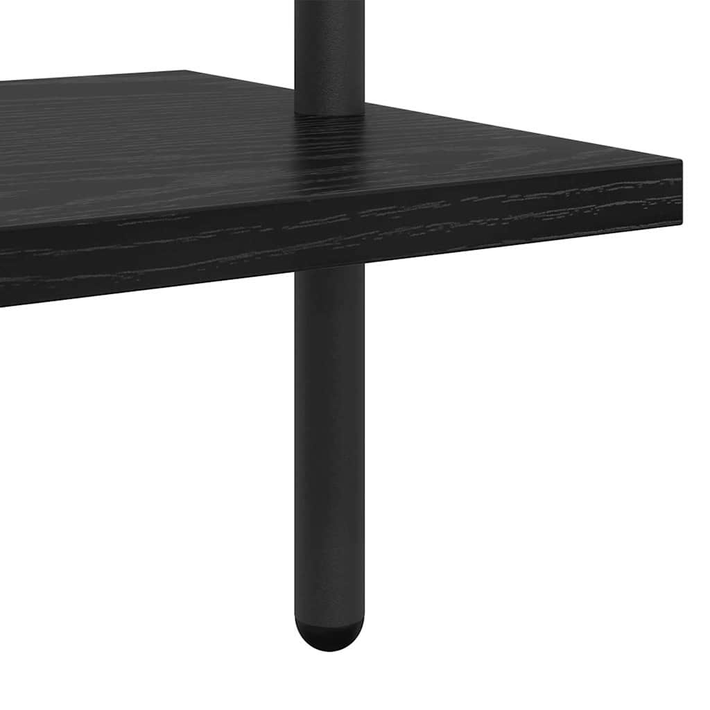 Bogreol 6 niveauer 60 x 24 x 203 cm Konstrueret træ Sort eg