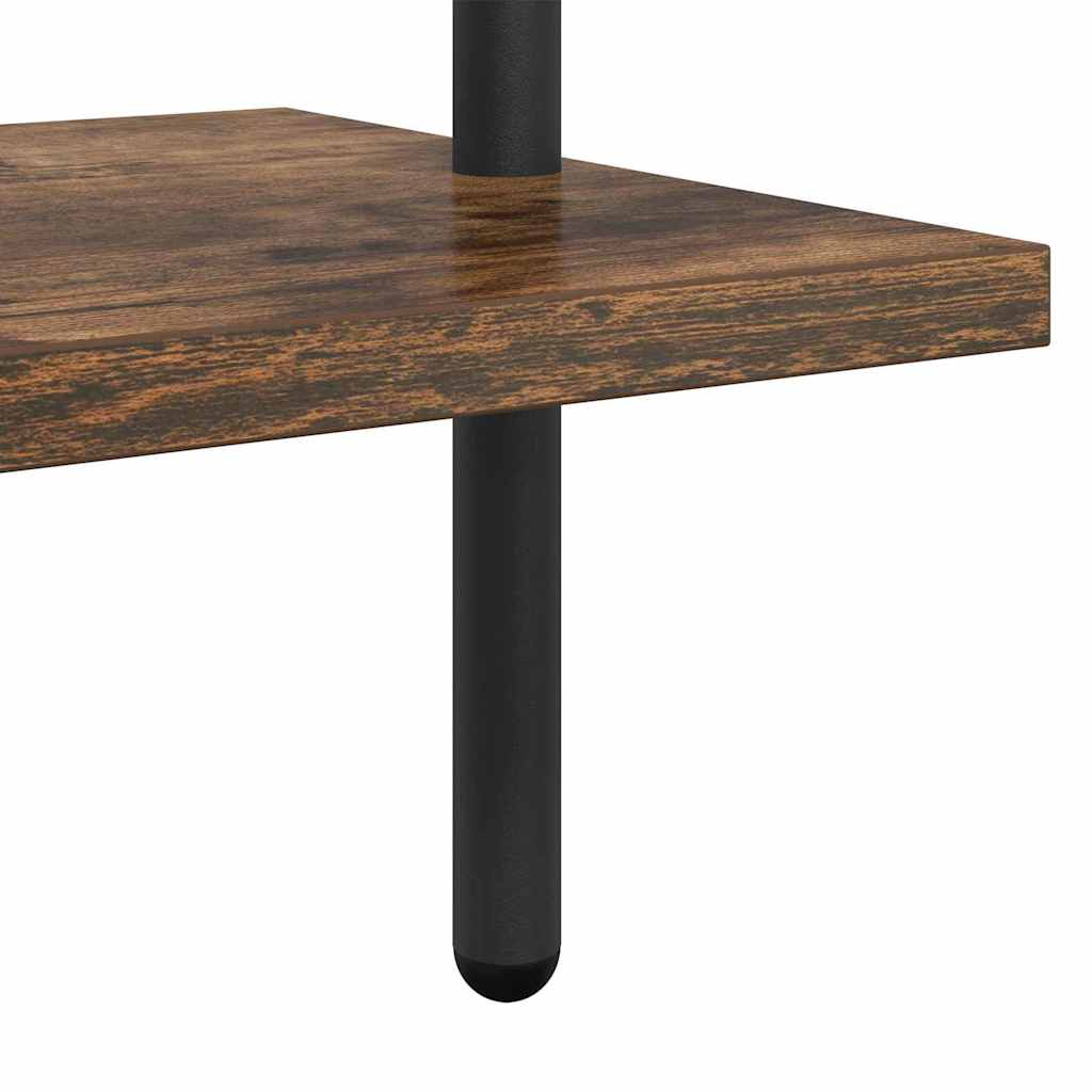 Bogreol 6 niveauer 60 x 24 x 203 cm Konstrueret træ Røget eg