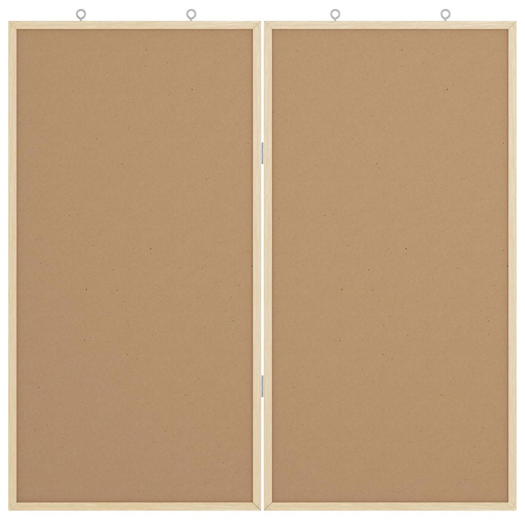 Bulletin Tavle 80 x 80 x 1.4 cm Massivt fyrretræ Hvid