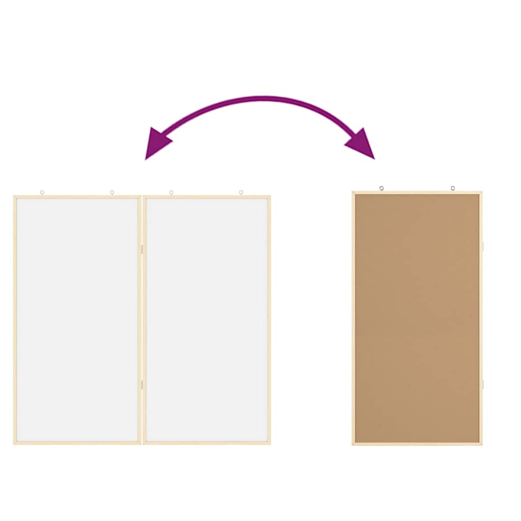 Bulletin Tavle 100 x 100 x 1,4 cm Massivt fyrretræ Hvid