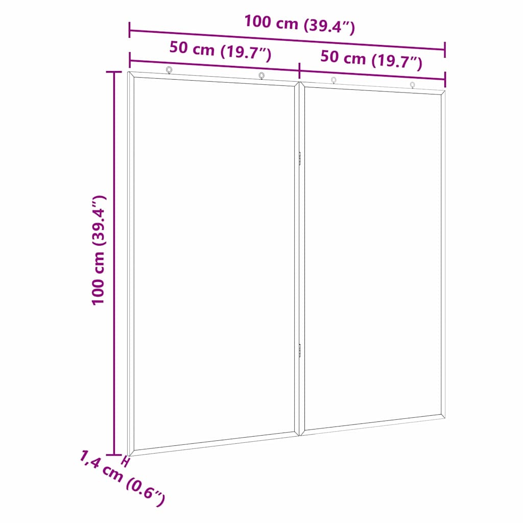 Bulletin Tavle 100 x 100 x 1,4 cm Massivt fyrretræ Hvid