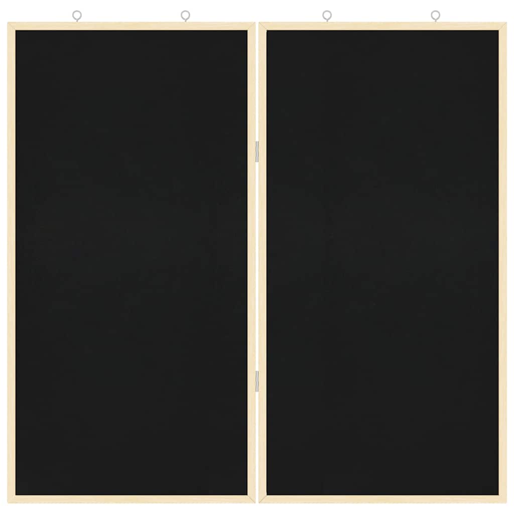 Bulletin Tavle 80 x 80 x 1.4 cm Massivt fyrretræ Sort