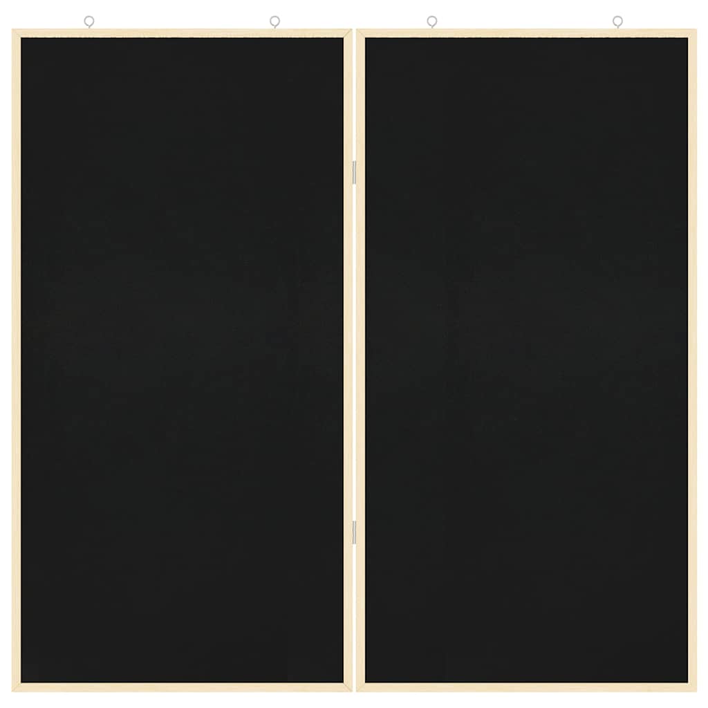 Bulletin Tavle Sort 100 x 100 x 1,4 cm Massivt fyrretræ