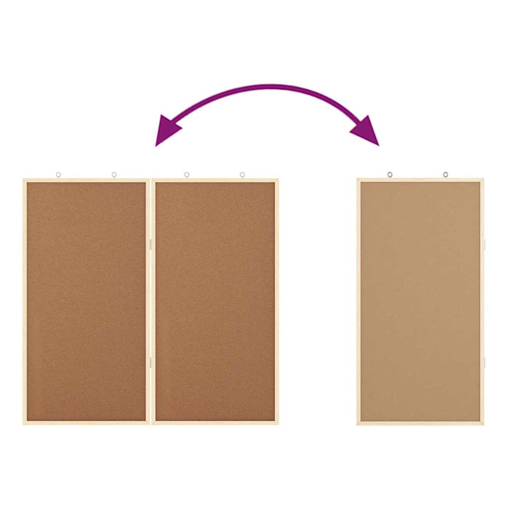 Bulletin Tavle 80 x 80 x 1.4 cm Massivt fyrretræ Brun