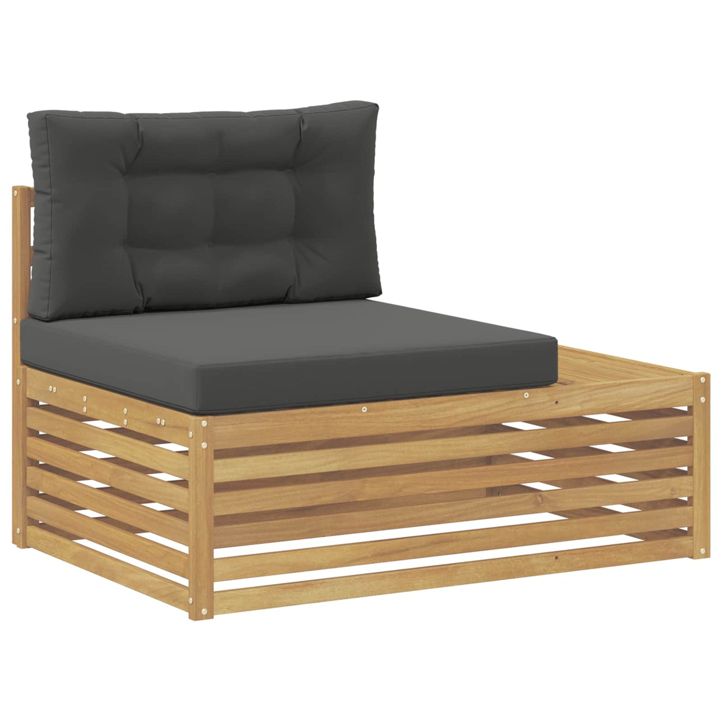 6 stk. Udendørs sofagruppe Polyester Hvid