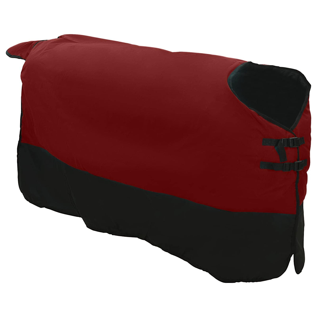 Hestetæppe Bordeaux og Sort 145 cm Polyester