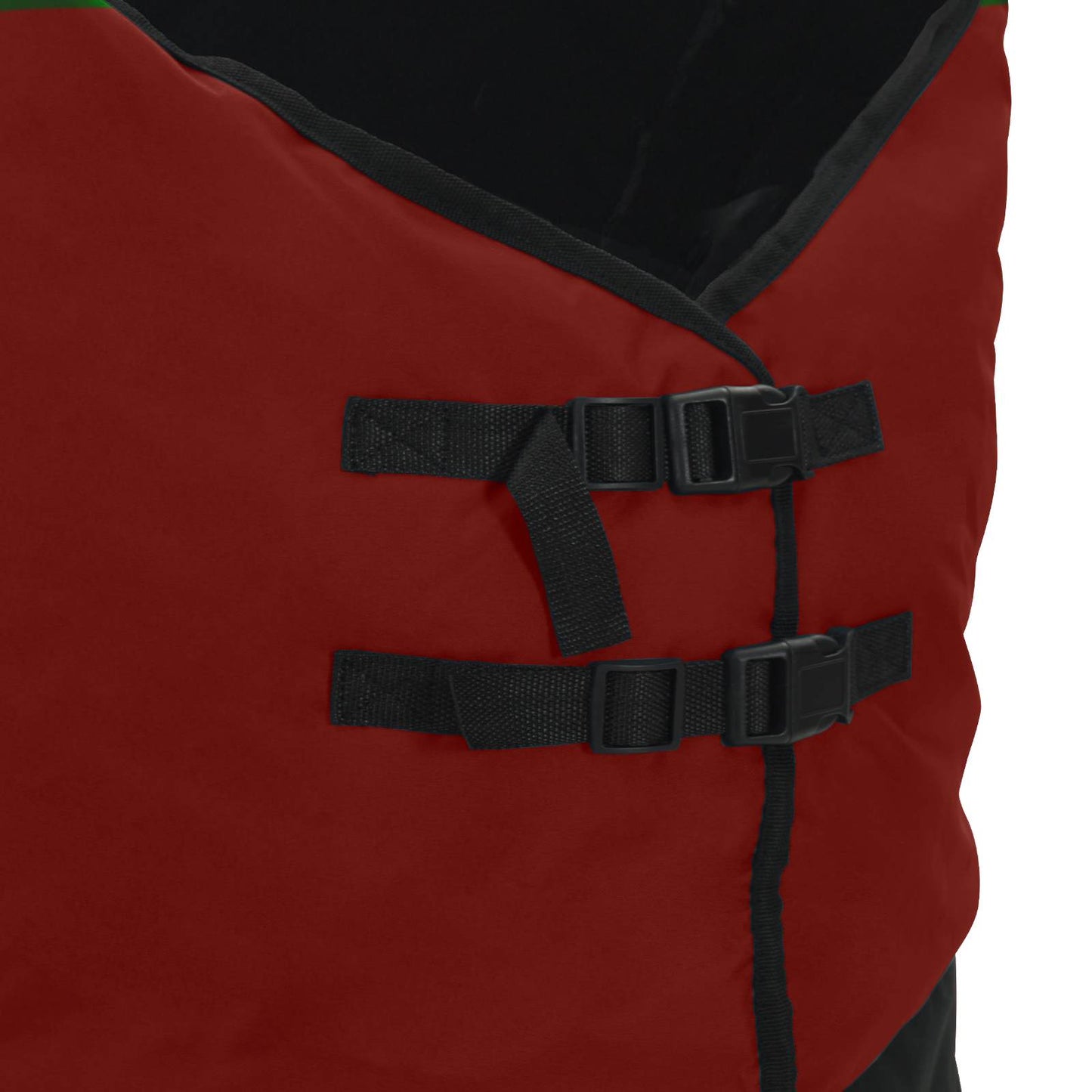 Hestetæppe Bordeaux og Sort 165 cm Polyester