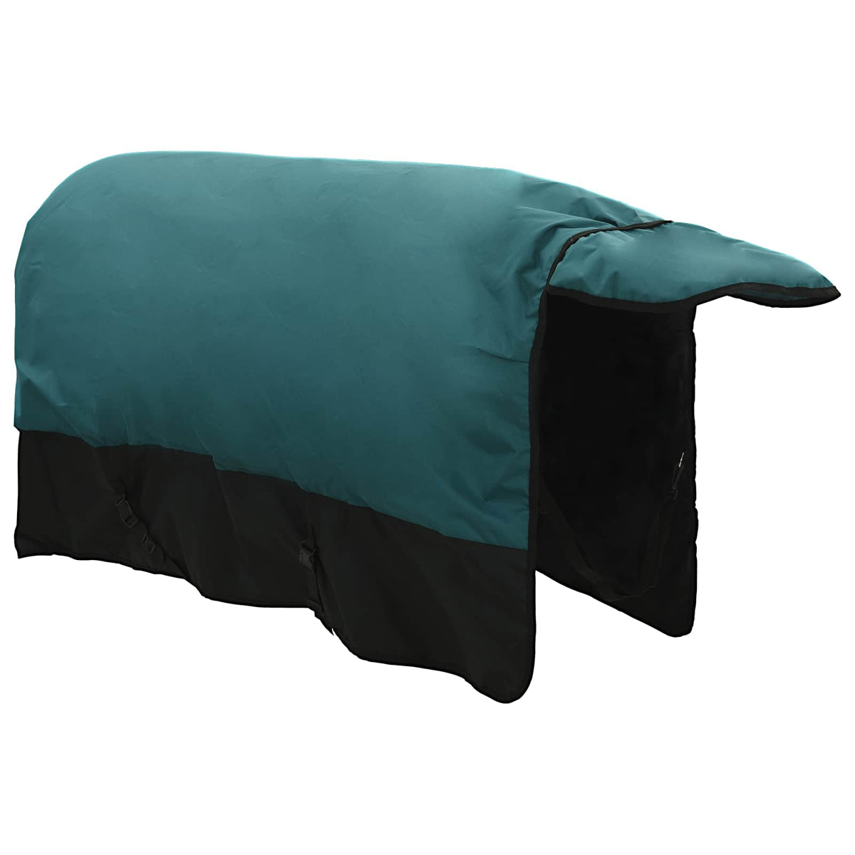 Hestetæppe Mørk Grøn og Sort 105 cm Polyester